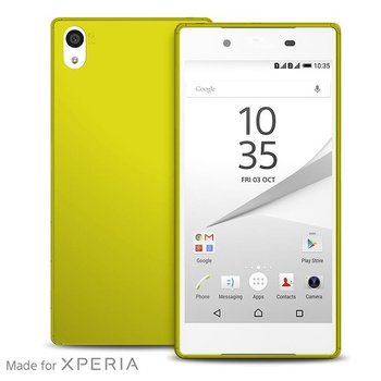 PURO Ultra Slim "0.3" Cover MFX - Etui + film écran pour Sony Xperia Z5 (vert lime)