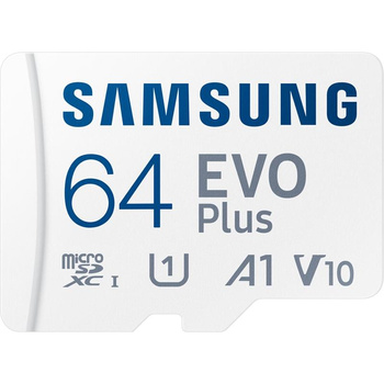 Samsung microSDXC EVO Plus - Karta pamięci 64 GB UHS-I U1 A1 V10 z adapterem