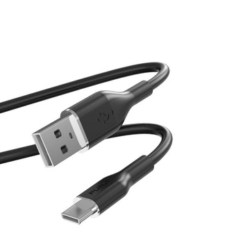 PURO ICON Soft Cable - kabel USB-A na USB-C 1,5 m (černý)