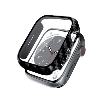 Crong Hybrid Watch Case - Boîtier avec verre pour Apple Watch 41mm (Carbon)