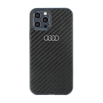 Audi Carbon Fiber - Coque pour iPhone 12 / iPhone 12 Pro (Noir)