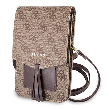 Guess 4G Uptown Wallet Phone Bag - Táska okostelefon rekesszel (barna)