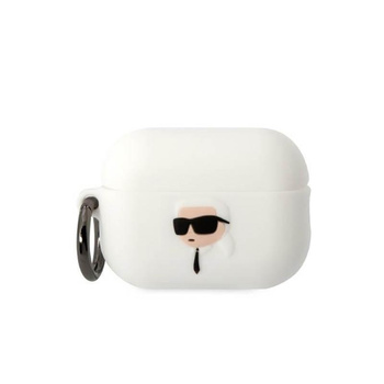 Karl Lagerfeld Silikon NFT Karl Head 3D - AirPods Pro 2 Hülle (weiß)