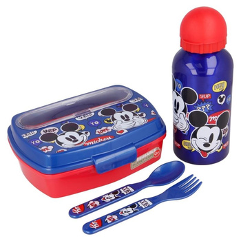 Mickey Mouse - Set Lunchbox, bidon 400ml, couverts