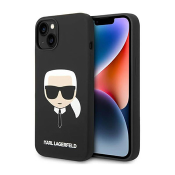 Karl Lagerfeld Silicone Iconic Karl`s Head - Coque iPhone 14 Plus (noir)