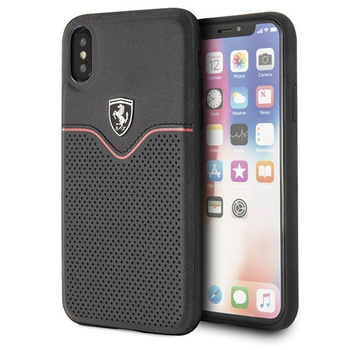 Ferrari Victory - Leather case for iPhone Xs / X (black)