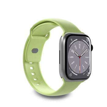 PURO ICON - Elastisches Armband für Apple Watch 38/40/41 mm (S/M & M/L) (Matcha Grün)