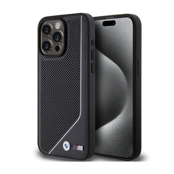 BMW Perforated Twisted Line MagSafe - iPhone 15 Pro Max Case (black)