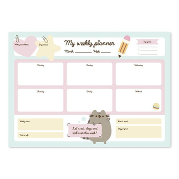 Pusheen - Agenda hebdomadaire de la collection Foodie 54 pages A3