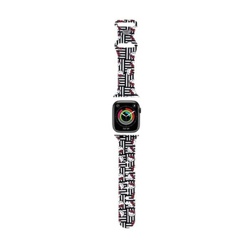 Hello Kitty Silikon Köpfe & Streifen - Armband für Apple Watch 38/40/41 mm (schwarz)