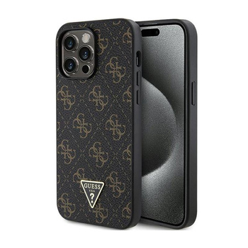 Guess 4G Triangle Metal Logo - pouzdro pro iPhone 14 Pro Max (černé)