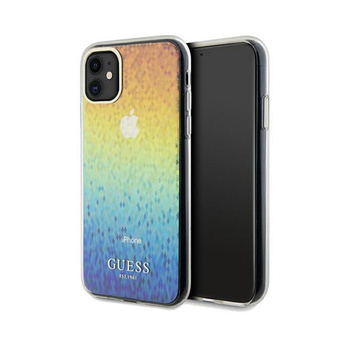 Guess IML Faceted Mirror Disco Iridescent - pouzdro pro iPhone 11 (duhové)