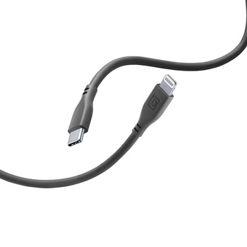 Cellularline Soft Cable - USB-C Lightning kábel MFi tanúsítvánnyal 1,2 m (fekete)