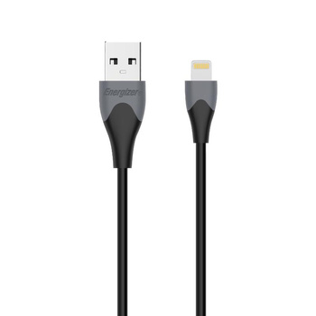 Energizer Classic - Câble de connexion USB-A vers Lightning certifié MFi 1,2m (Noir)