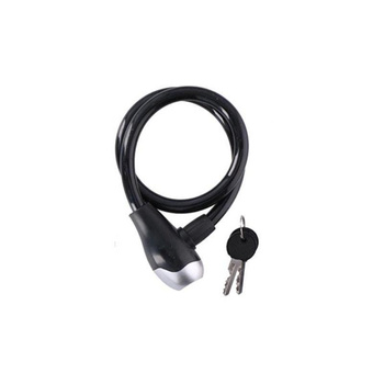 Dunlop - Keyed spiral bike lock 65 cm (Black)