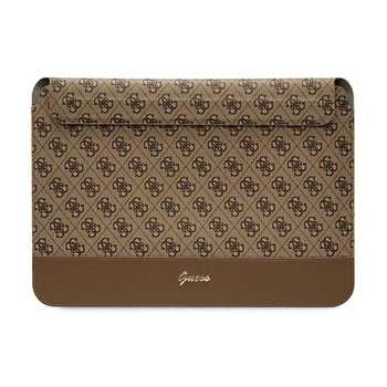 Guess 4G Stripe Metal Logo Computer Sleeve - 14" Notebook Case (Brown)