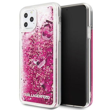 Karl Lagerfeld Glitter Liquid Floatting Charms - iPhone 11 Pro Max Case (Pink Floatting Charms)