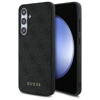 Guess 4G Metal Gold Logo - Étui Samsung Galaxy S24 FE (gris)