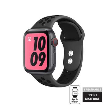 Crong Duo Sport - Pasek do Apple Watch 38/40/41/42 mm (szary/czarny)