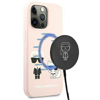 Karl Lagerfeld Slilicone Karl & Choupette Magsafe - Etui iPhone 13 Pro Max (różowy)