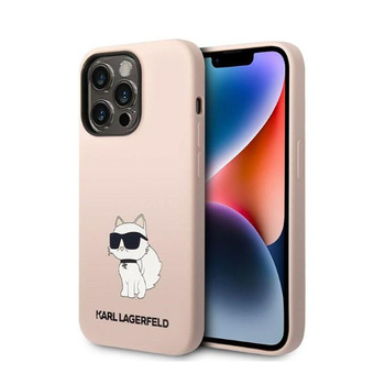 Karl Lagerfeld szilikon NFT Choupette - iPhone 14 Pro tok (rózsaszín)