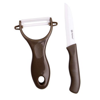 Alpina - Peeler + vegetable knife set (Black)