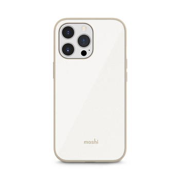 Moshi iGlaze Slim Hardshell Case - iPhone 13 Pro Case (SnapTo system) (Pearl White)