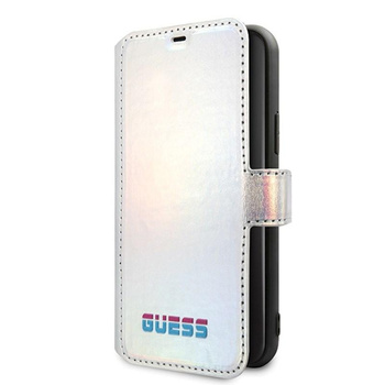 Guess Iridescent Booktype - iPhone 11 Pro Case (Silver)