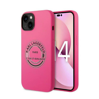 Karl Lagerfeld Silicone RSG - Coque pour iPhone 14 Plus (rose)