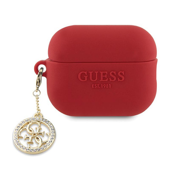 Guess 3D Rubber 4G Diamond Charm - AirPods Pro 2 Gehäuse (Rot)