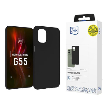 3mk Matt Case - Etui pour Motorola Moto G55 5G (Noir)