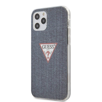 Guess Denim Triangle Dk - iPhone 12 / iPhone 12 Pro tok (sötétkék)