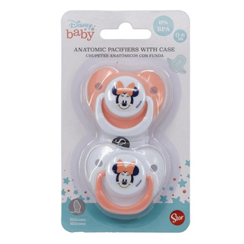 Minnie Mouse - Anatomical pacifier 2 pcs 0-6m (Indigo dreams)