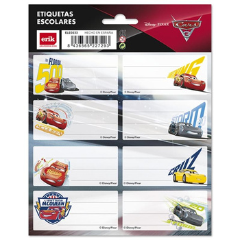 Cars - Autocollants pour cahier ou livre (16 pcs).)