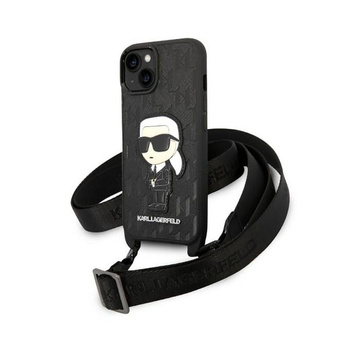 Karl Lagerfeld NFT Monogramm Ikonik Patch - iPhone 14 Plus Tasche (schwarz)