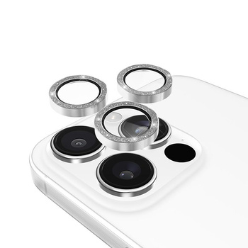 Case-Mate Aluminum Ring Lens Protector - Verre de protection pour l'objectif de l'appareil photo de l'iPhone 16 Pro / iPhone 16 Pro Max (Twinkle)