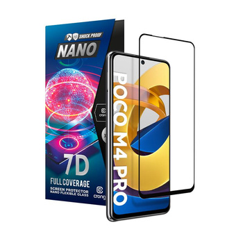 Crong 7D Nano Flexible Glass - Unzerbrechliches 9H Hybridglas für den gesamten Bildschirm des Xiaomi POCO M4 Pro 5G