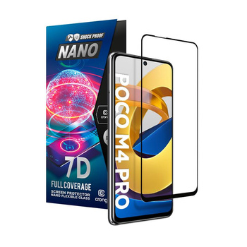 Crong 7D Nano Flexible Glass - Niepękające szkło hybrydowe 9H na cały ekran Xiaomi POCO M4 Pro 5G