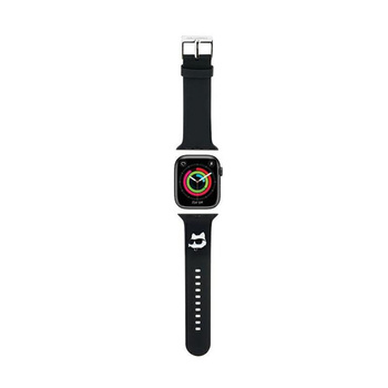 Karl Lagerfeld 3D Rubber Choupette Head NFT - řemínek pro Apple Watch 42/44/45/49 mm (černý)