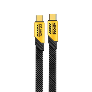 WEKOME WDC-192 Mecha Series - Připojovací kabel USB-C k USB-C 100W s rychlým nabíjením 1,2 m (žlutý)