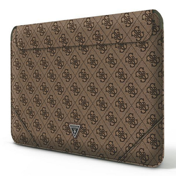 Guess 4G Uptown Triangle Logo Sleeve - pouzdro na 16" notebook (hnědé)