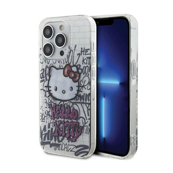 Hello Kitty IML Kitty On Bricks Graffiti - Etui iPhone 15 Pro Max (biały)