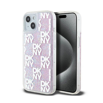 DKNY Liquid Glitter Multilogo - iPhone 15 / 14 / 13 Case (pink)