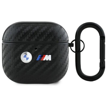 BMW Carbon Double Metal Logo - Étui AirPods 4 (noir)