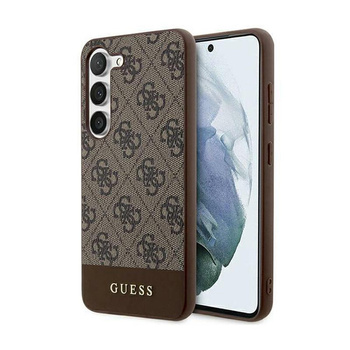 Guess 4G Bottom Stripe Metall Logo Kollektion - Samsung Galaxy S24+ Gehäuse (braun)