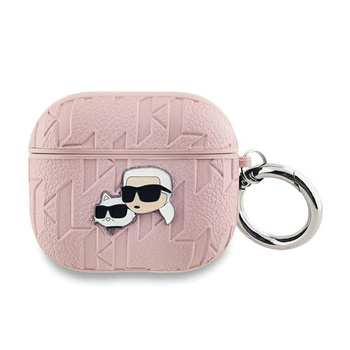 Karl Lagerfeld Monogram Karl & Choupette Head - pouzdro na AirPods 3 (růžové)