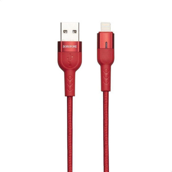 Borofone Starlight - propojovací kabel USB-Lightning 1,2 m (červený)