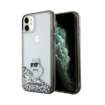 Karl Lagerfeld Liquid Glitter Choupette - iPhone 11 Case (Transparent)