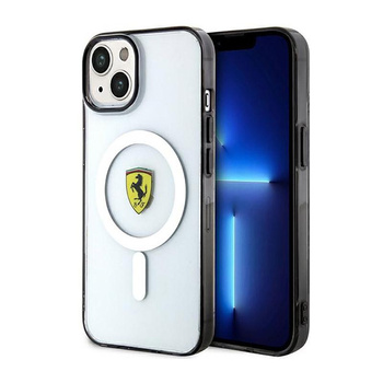 Ferrari Outline Magsafe - pouzdro pro iPhone 14 (průhledné)