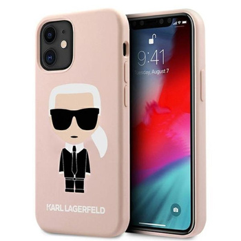 Karl Lagerfeld Fullbody Silicone Iconic - Etui iPhone 12 Mini (Light Pink)